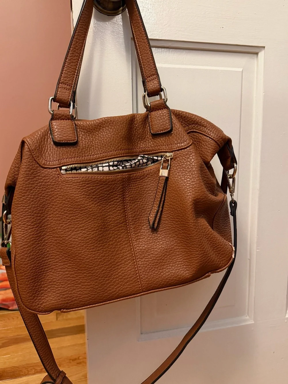 Urban Expressions Cognac Pebbled Hobo Satchel